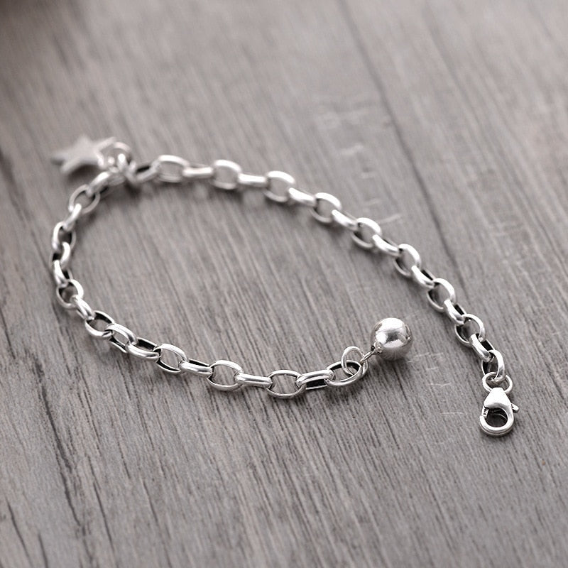 Bracelet en argent avec une étoile