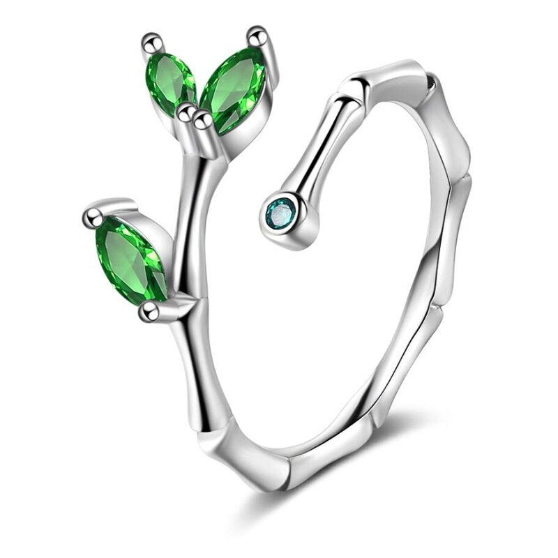Bague avec motif de plante