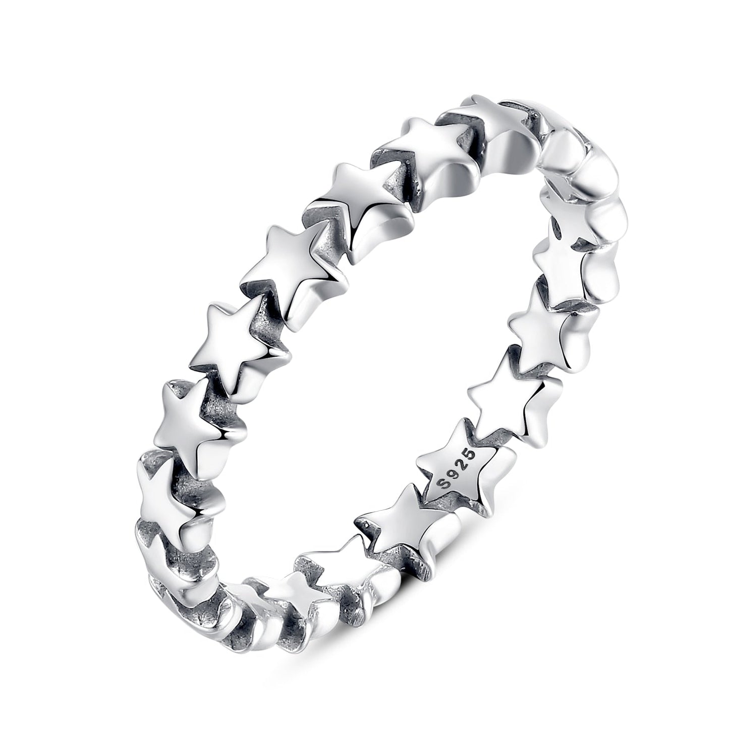 Bague en argent - étoiles