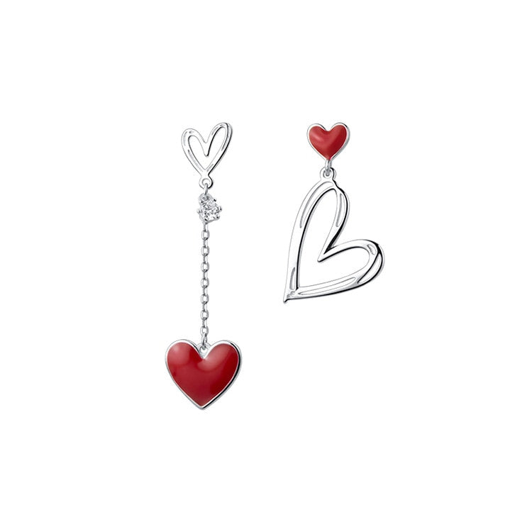 Boucles d'oreilles en forme de cœur