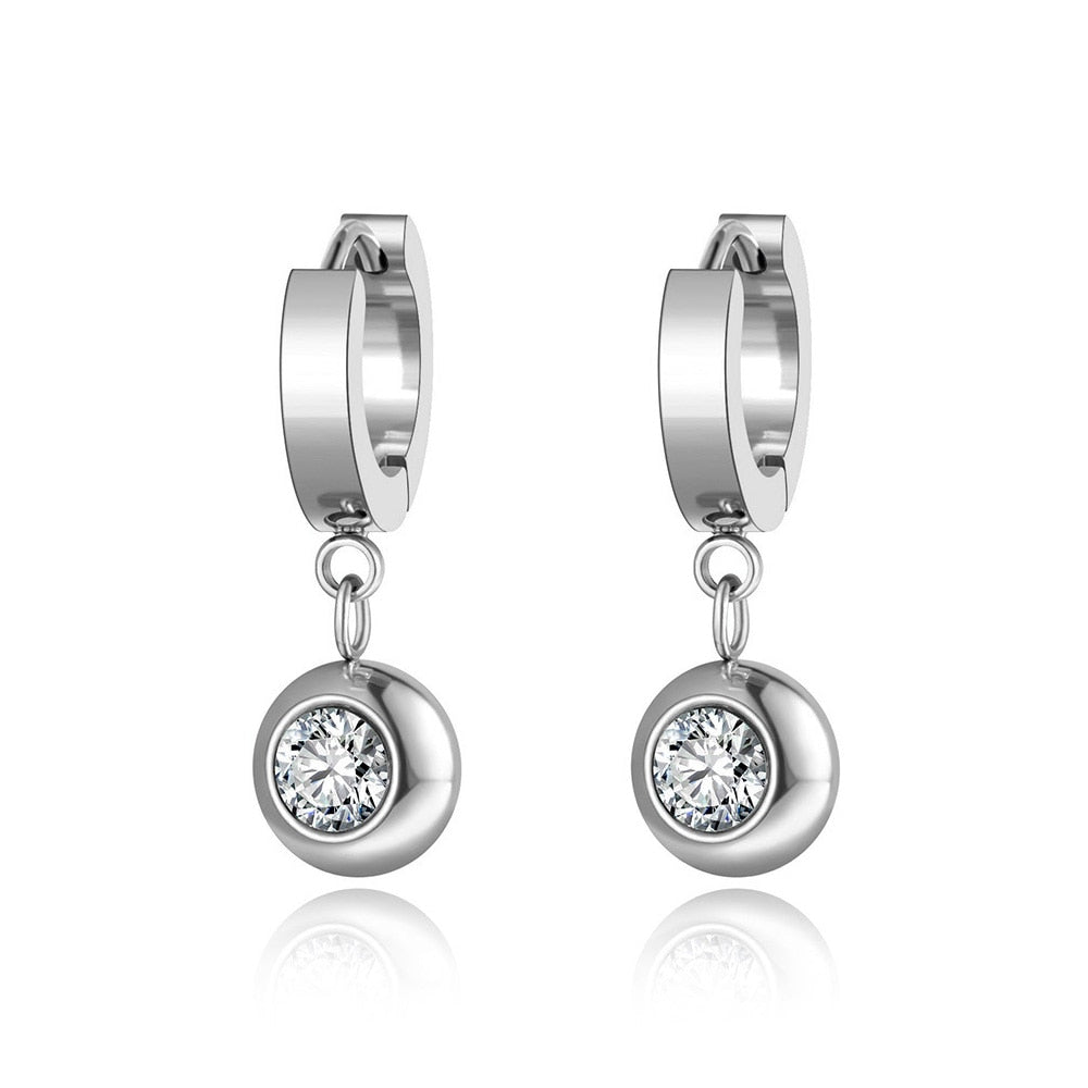 Boucles d'oreilles à boules suspendues