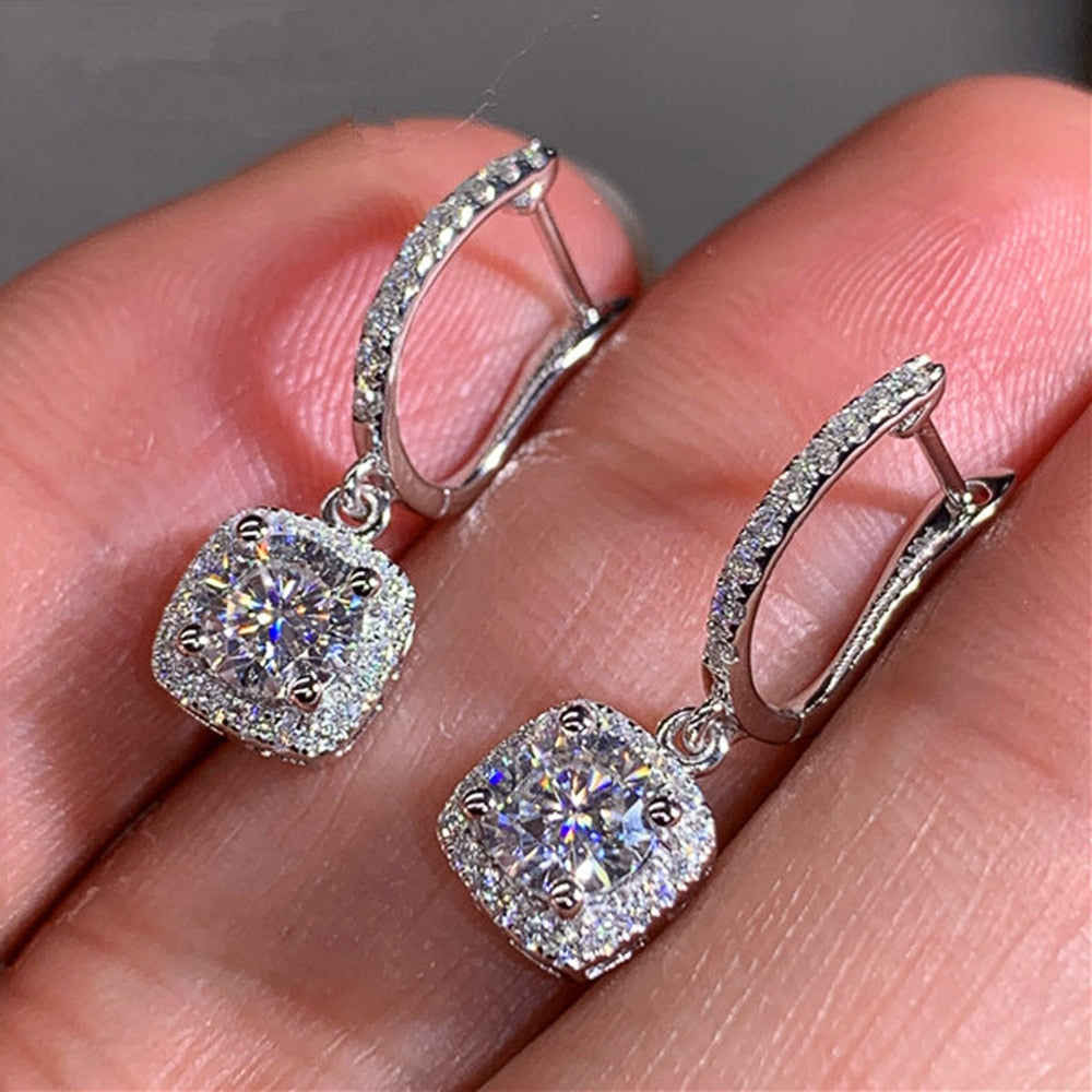 Boucles d'oreilles avec zirconia