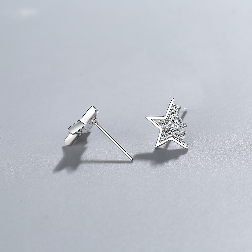 Boucles d'oreilles en argent - étoiles