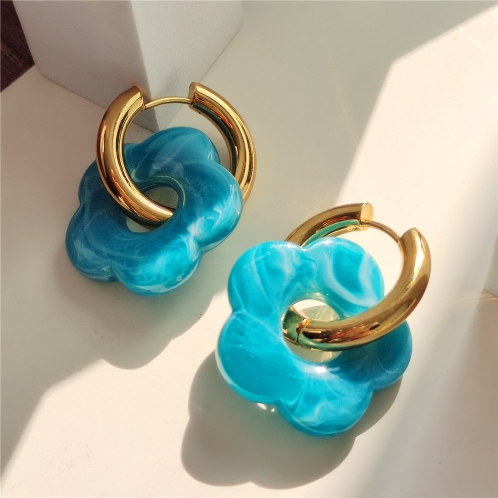 Boucles d'oreilles en acrylique