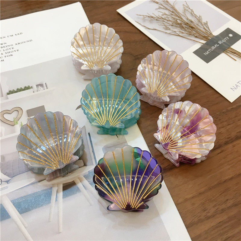 Barrette pour cheveux en forme de coquillage