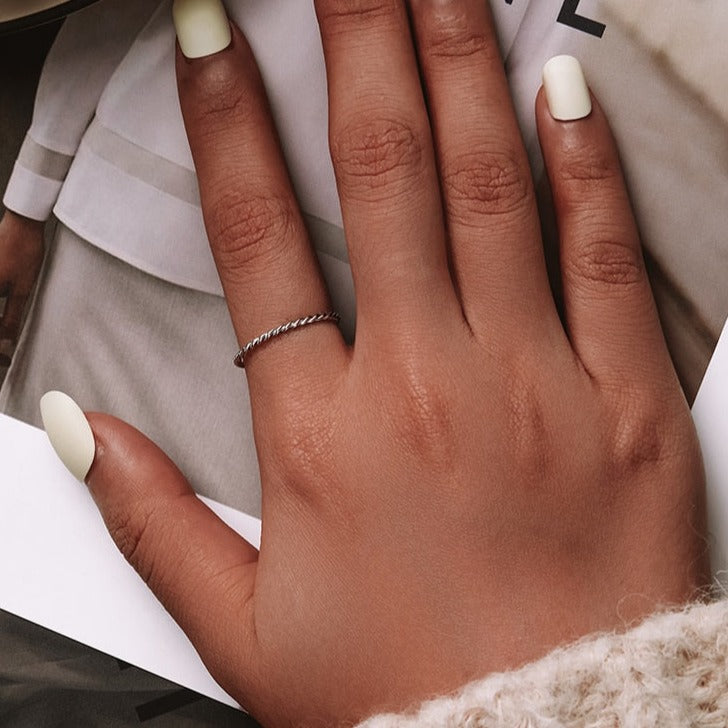 Bague argent minimaliste