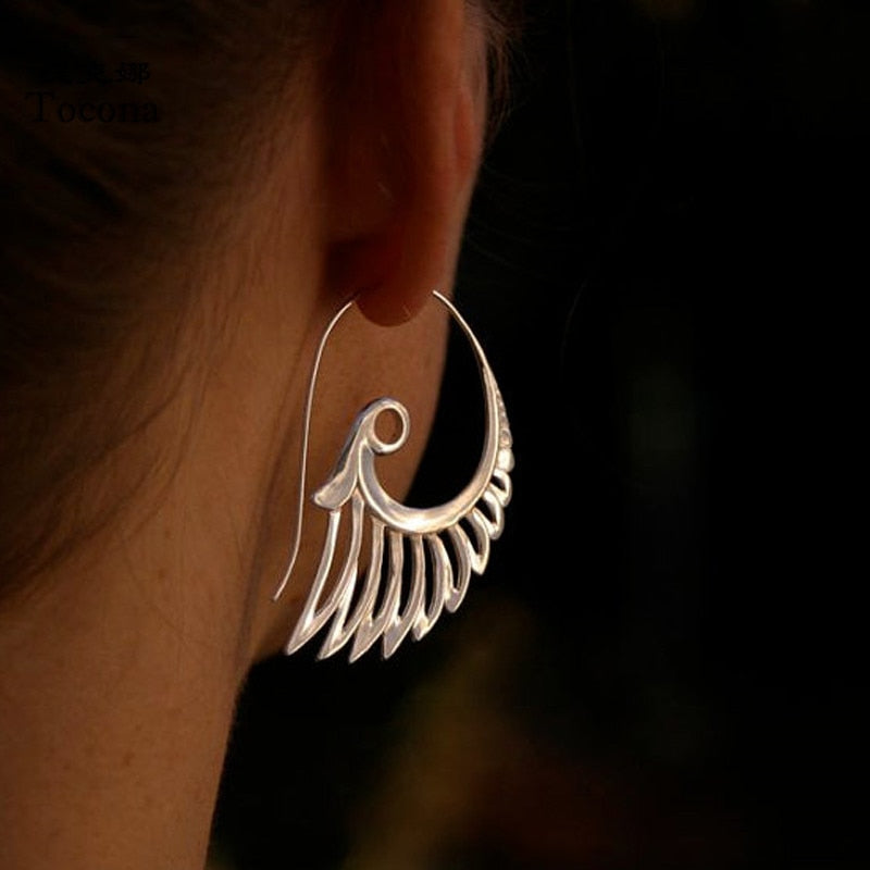 Boucles d'oreilles à motif d'aile