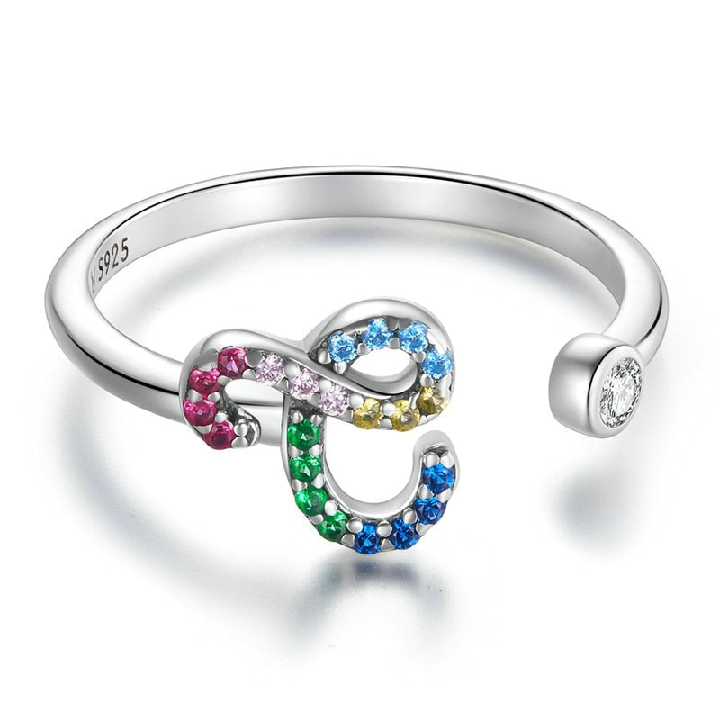 Bague avec initiale