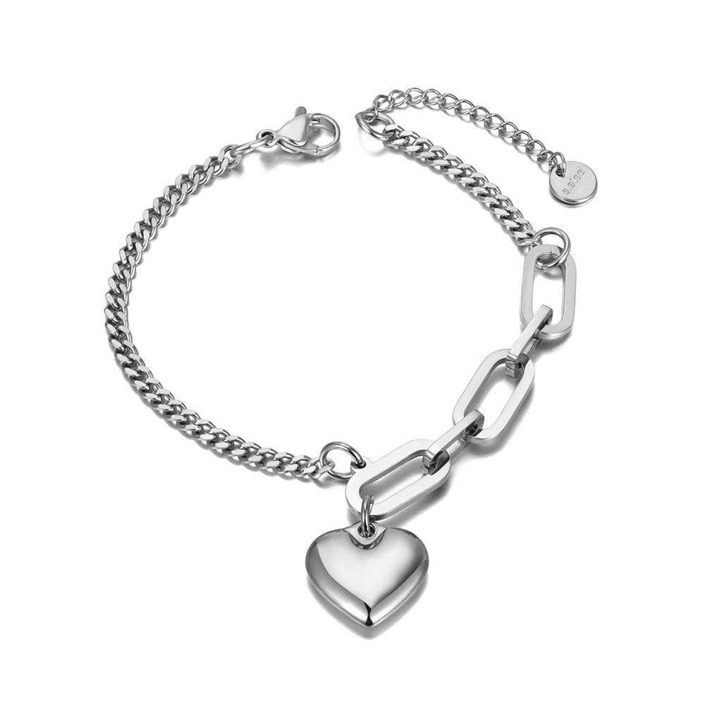 Bracelet - chaine avec un cœur