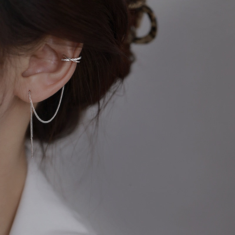 Boucles d'oreilles avec des manchettes d'oreille