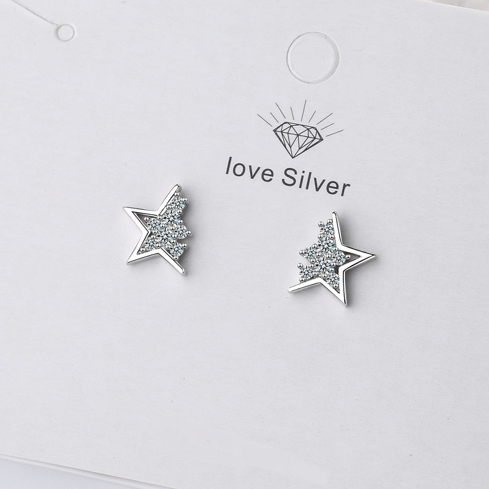 Boucles d'oreilles en argent - étoiles