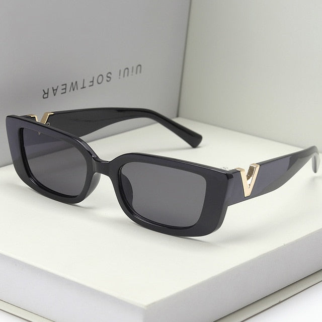 Lunettes de soleil rectangulaires de style rétro