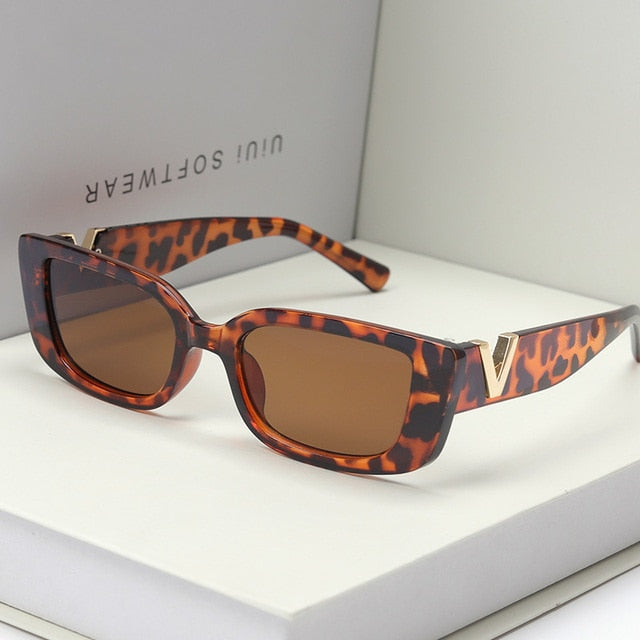 Lunettes de soleil rectangulaires de style rétro