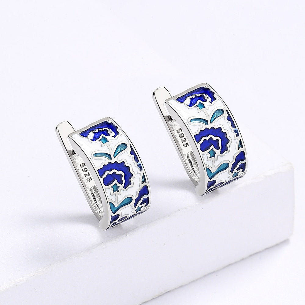 Boucles d'oreilles peintes à la main