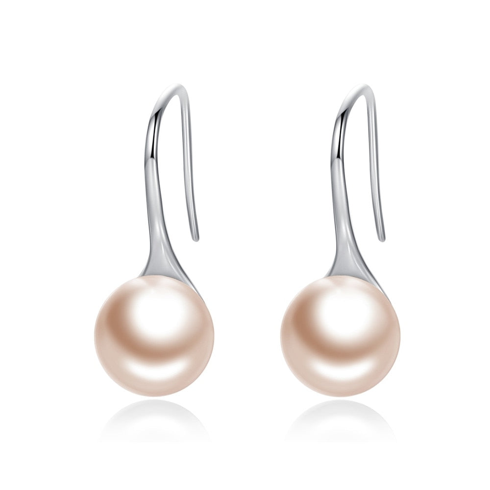 Boucles d'oreilles pendantes en perle