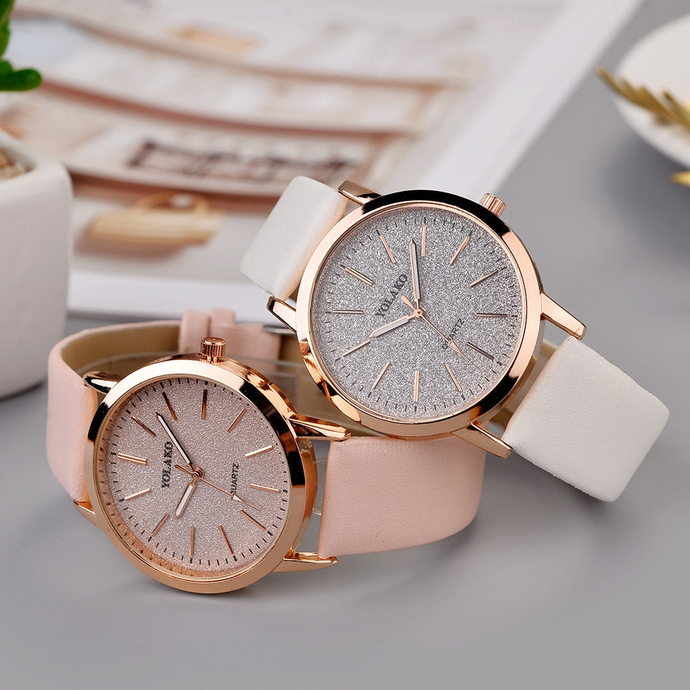 Montre pour femmes avec cadran pailleté