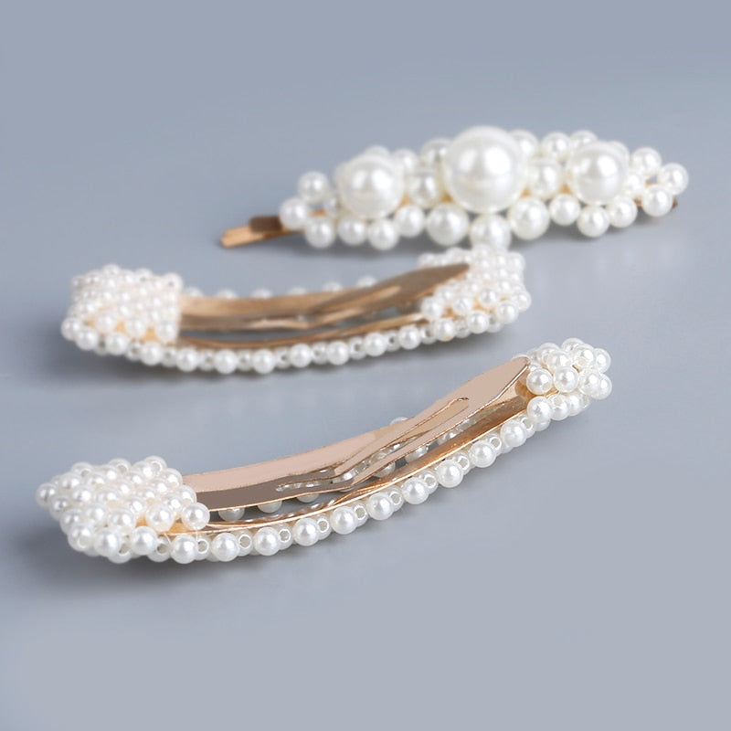 Barrettes à cheveux avec perles