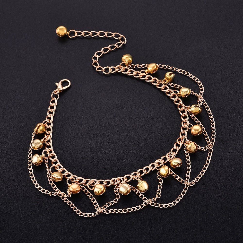 Bracelet de cheville boho avec des cloches