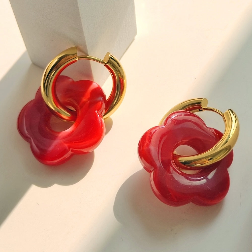Boucles d'oreilles en acrylique