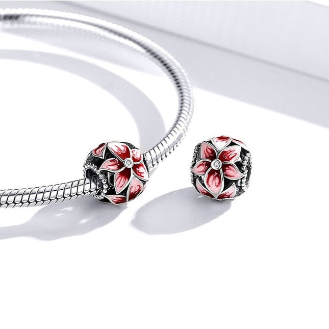 Pendentif modulaire rond - Fleur
