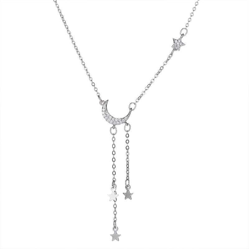 Collier - lune et étoiles