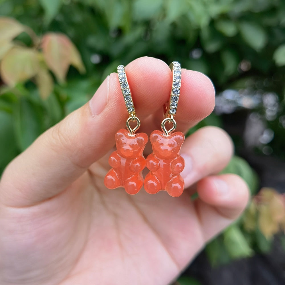 Boucles d'oreilles en forme d'ourson
