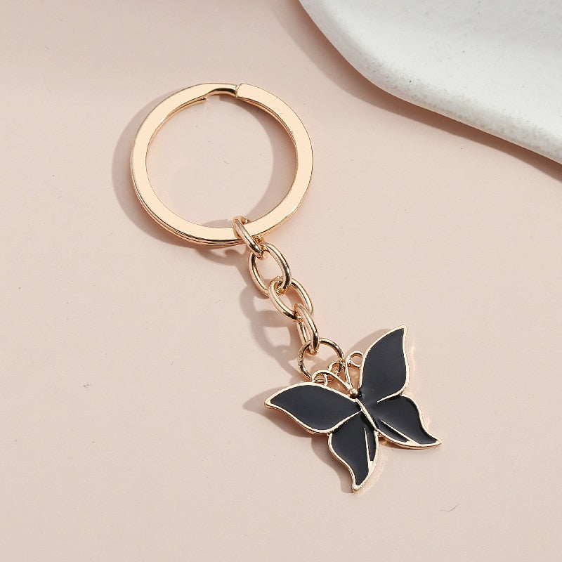 Porte-clés avec motif de papillon
