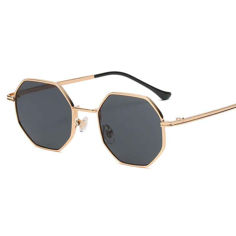 Lunettes de soleil géométriques avec des montures fines