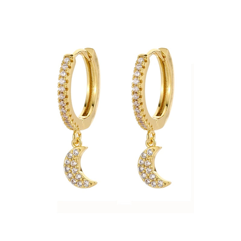 Boucles d'oreilles - lune