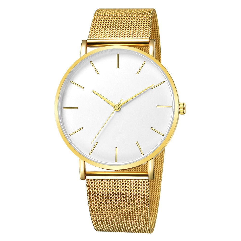 Montre minimaliste pour dames sur un bracelet