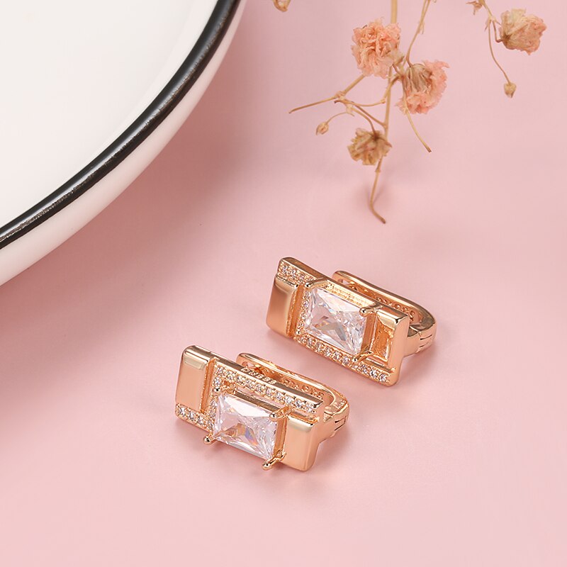 Boucles d'oreilles avec zirconia