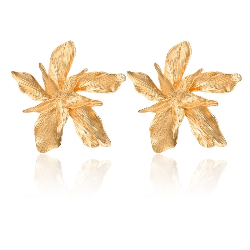 Boucles d'oreilles avec motif floral