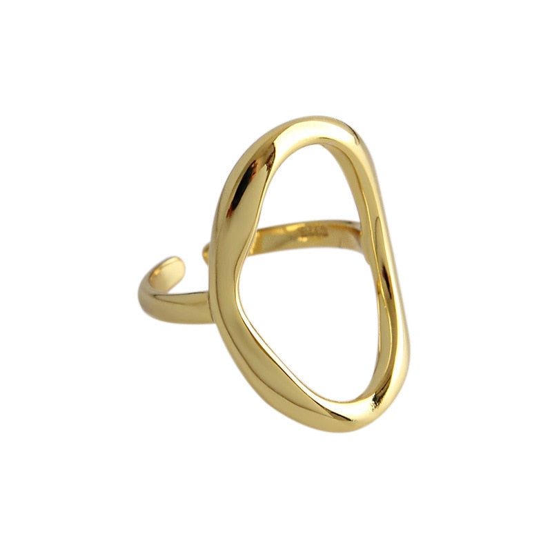Bague géométrique ronde