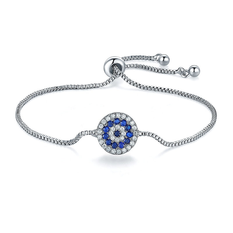 Bracelet avec des zircons colorés