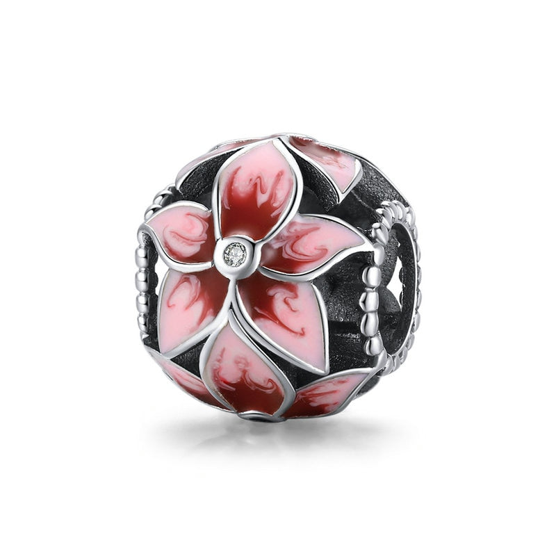 Pendentif modulaire rond - Fleur
