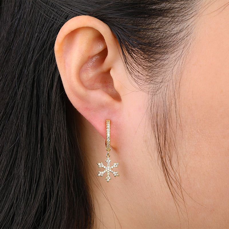 Boucles d'oreilles - flocons de neige
