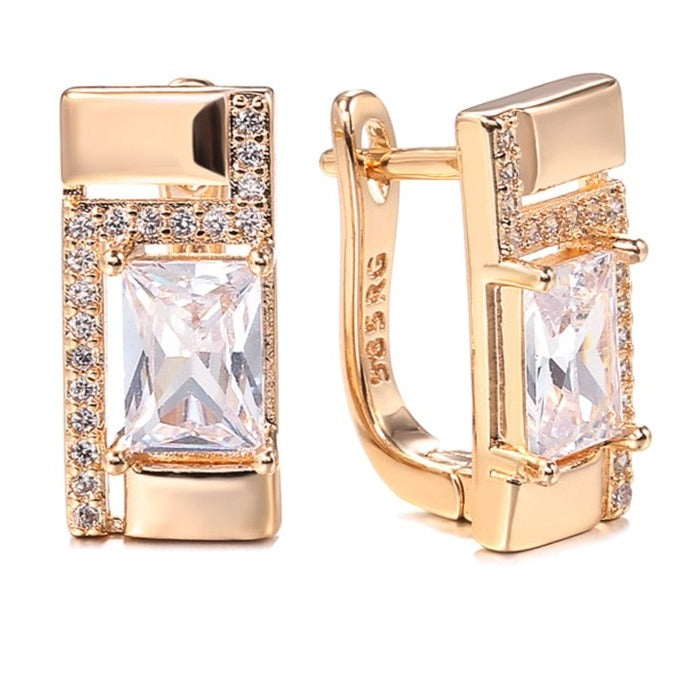 Boucles d'oreilles avec zirconia