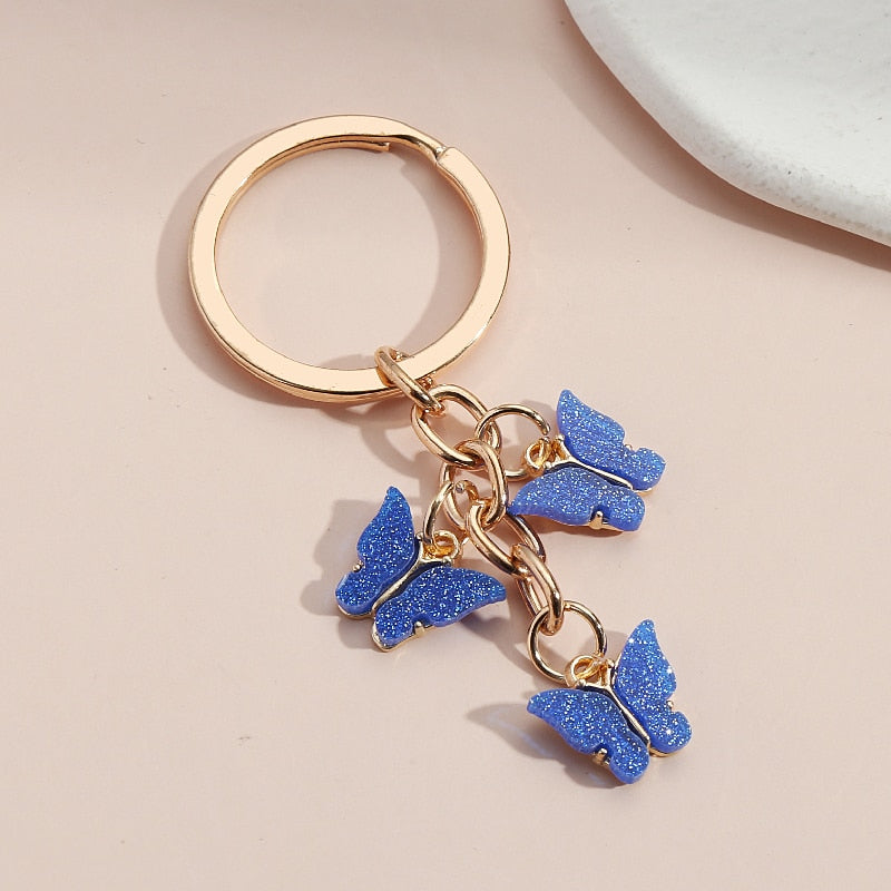 Porte-clés avec motif de papillon