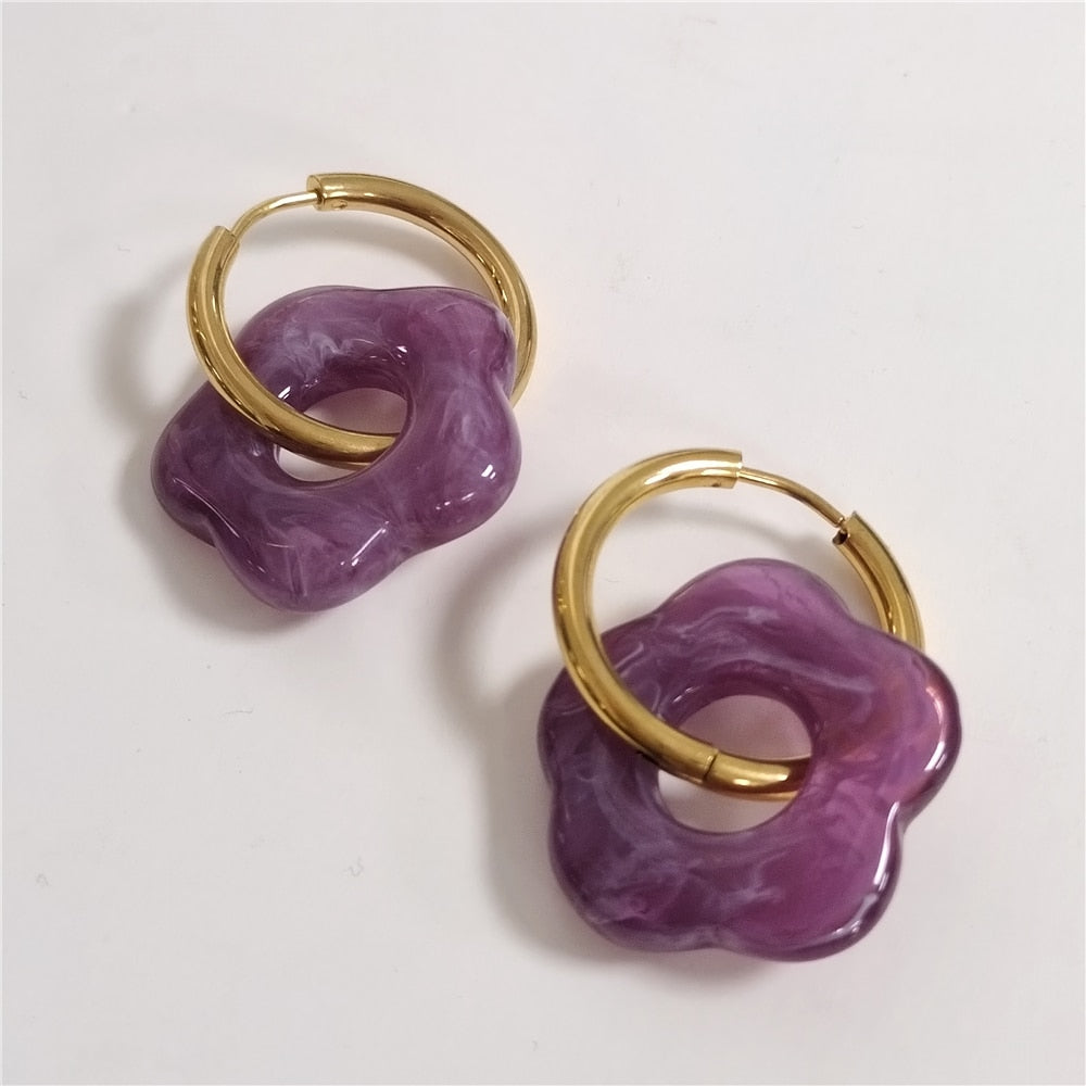 Boucles d'oreilles en acrylique