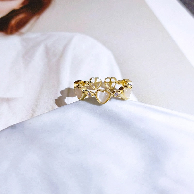 Bague avec des cœurs