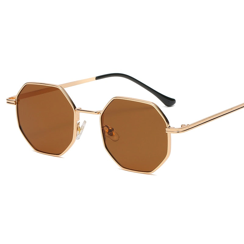 Lunettes de soleil géométriques avec des montures fines