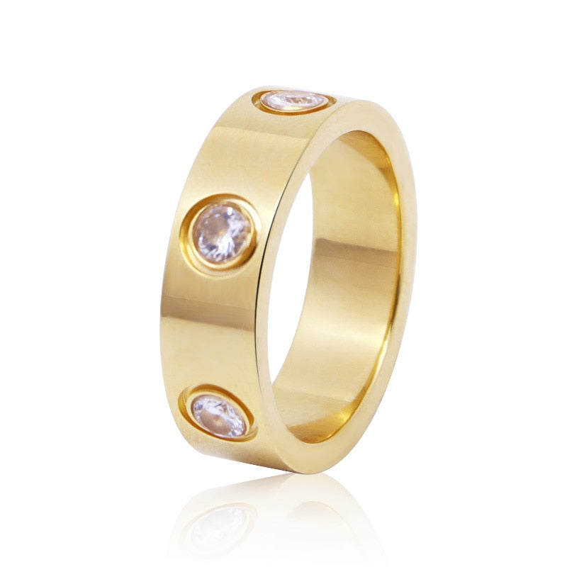 Bague avec zircons
