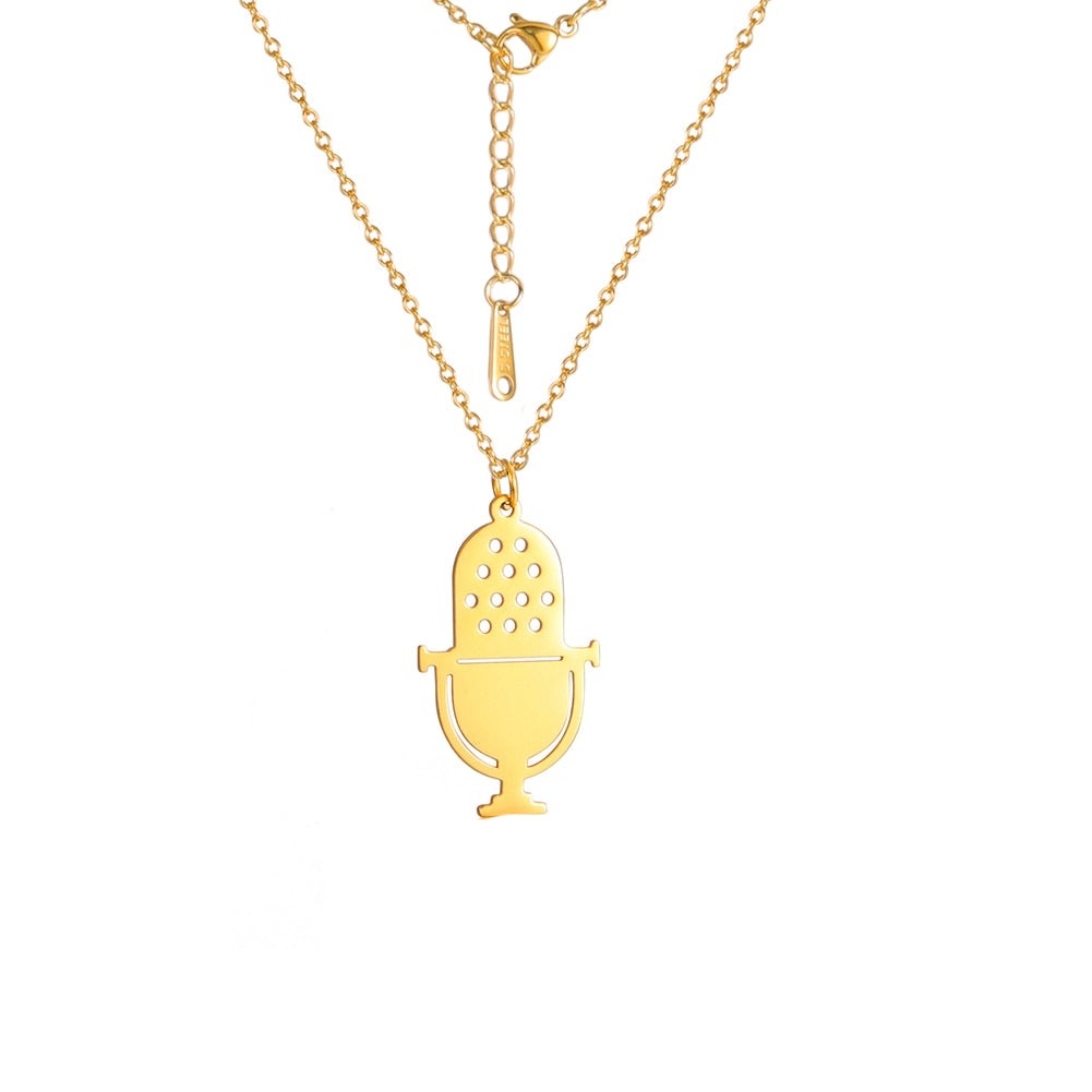 Collier avec pendentif microphone