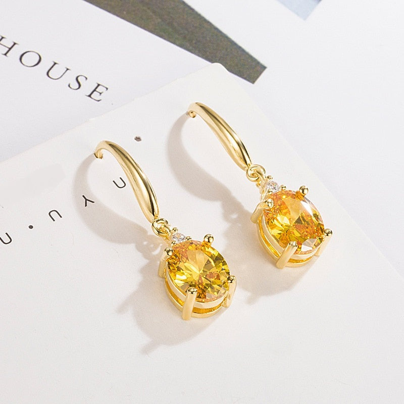 Boucles d'oreilles en or avec zircone cubique