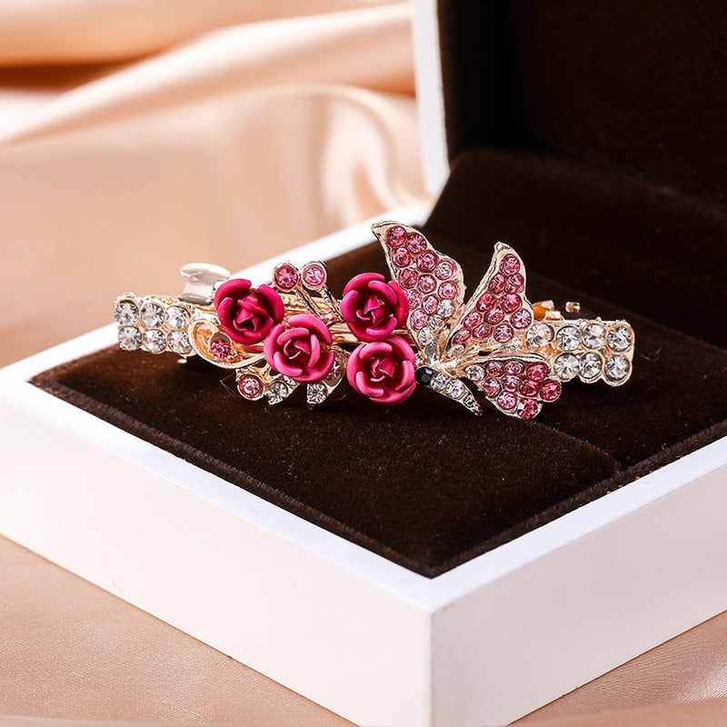 Barrette à cheveux avec des roses
