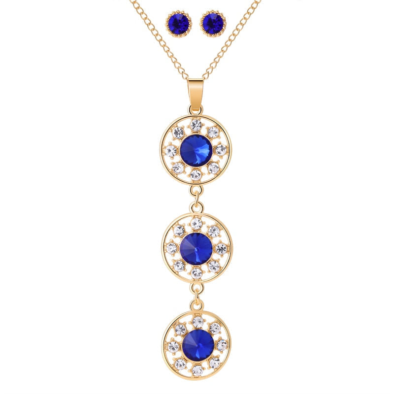 Ensemble de bijoux avec zirconia