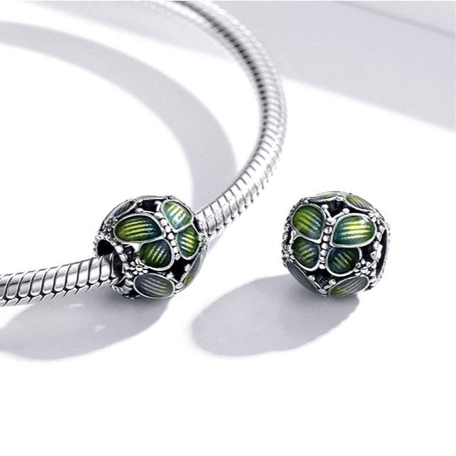 Pendentif modulaire rond - Papillon