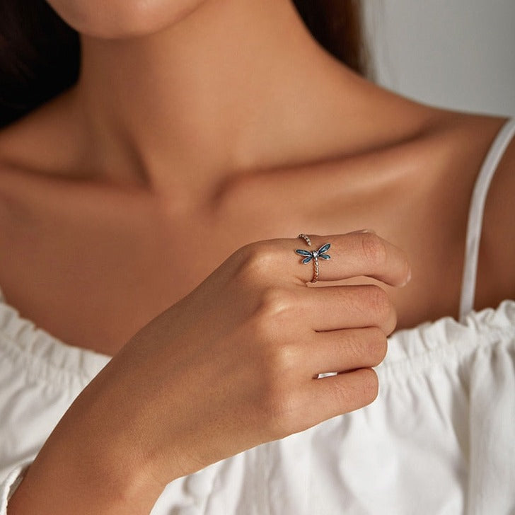 Bague ouverte - libellule