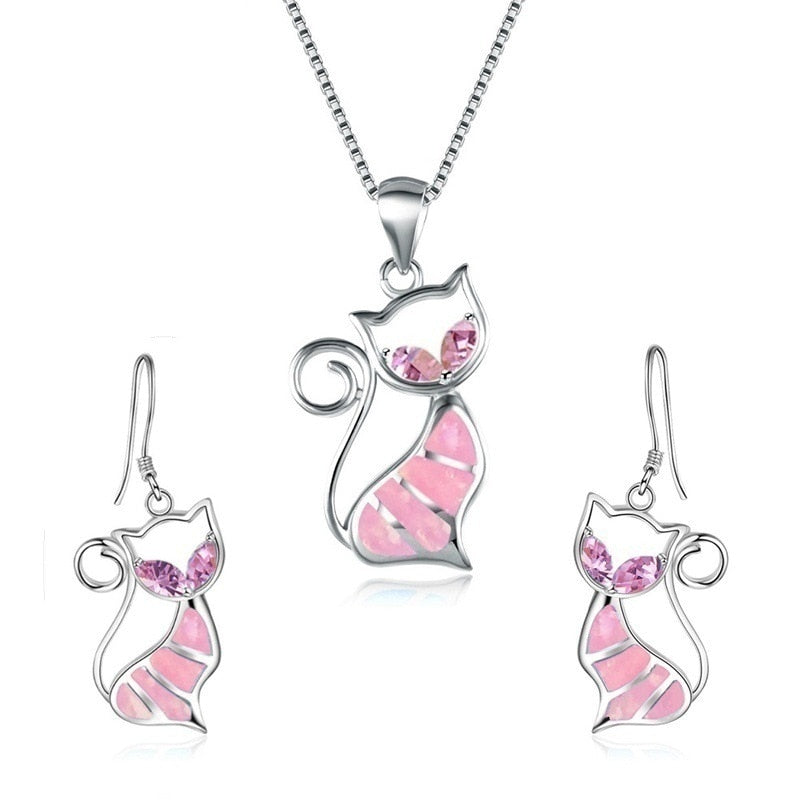 Ensemble de bijoux avec motif de chat