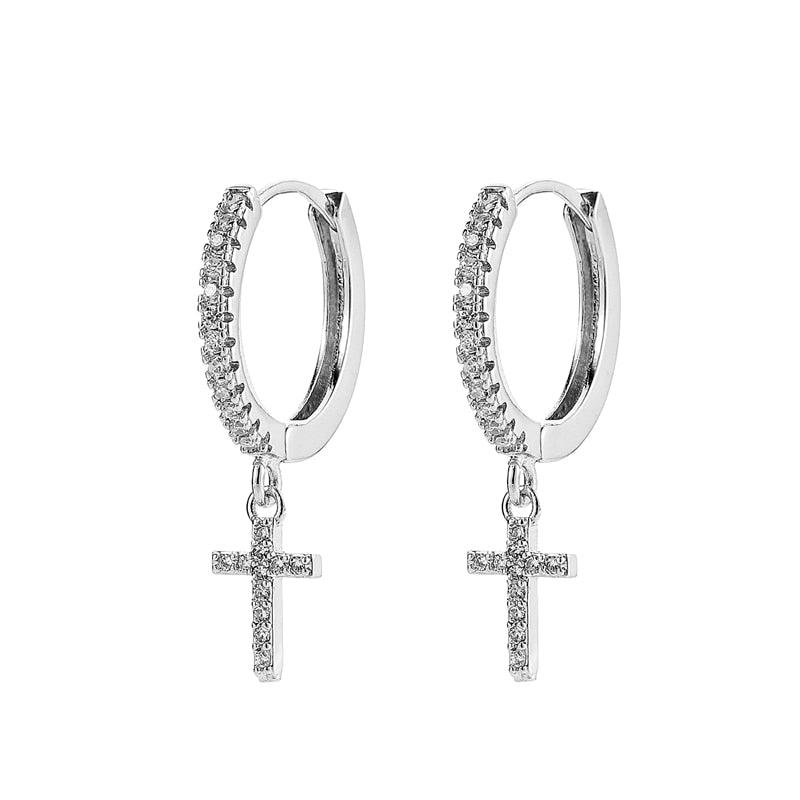 Boucles d'oreilles croix